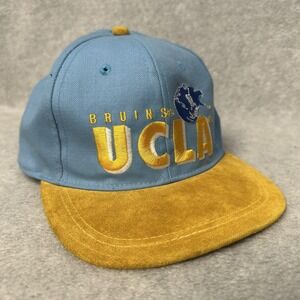 Vintage UCLA Bruins Hat Cap Fitted Mens Large Blue‎ Yellow NCAA Basketball 90s